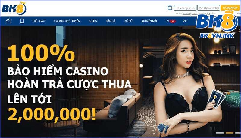 Vào sảnh casino để chơi đánh bài giải trí BK8