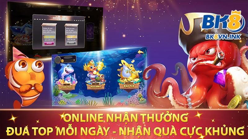 Người chơi tham gia vua bắn cá online tại Bk8 sẽ nhận được nhiều ưu đãi siêu hot